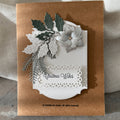 Silver flower card